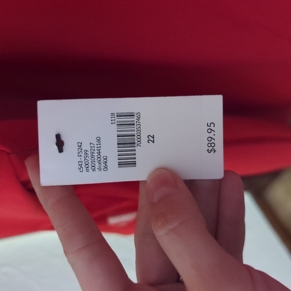 New with Tags Lane Bryant True Red 3/4 Bell Sleeve Sheath Dress Size 22 - Picture 7 of 7